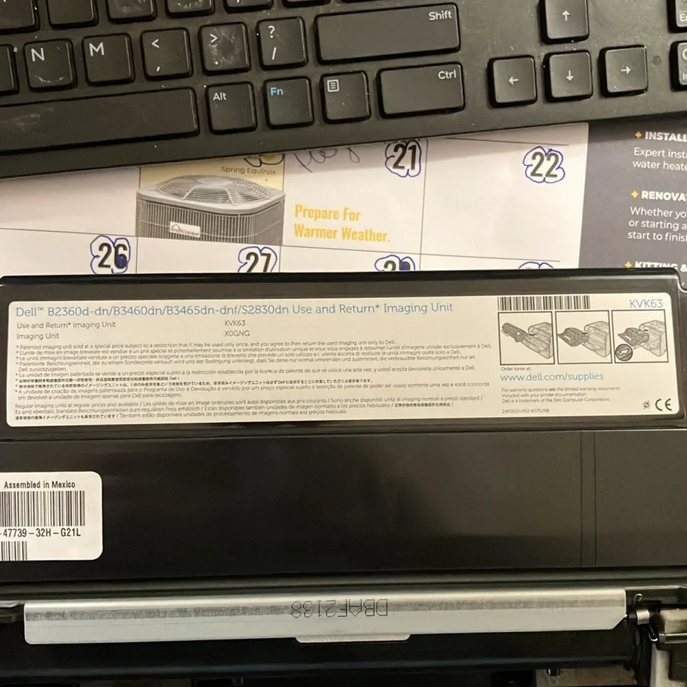 Dell KVK63 Imaging Drum Unit- Black - 60-000 Pages